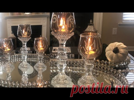 Glam Dollar Tree Monogram Candle Holder DIY - YouTube