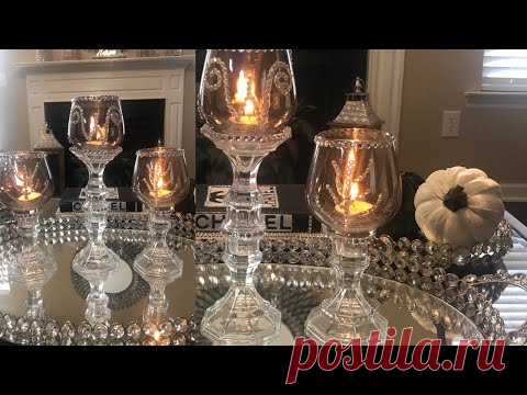 Glam Dollar Tree Monogram Candle Holder DIY - YouTube