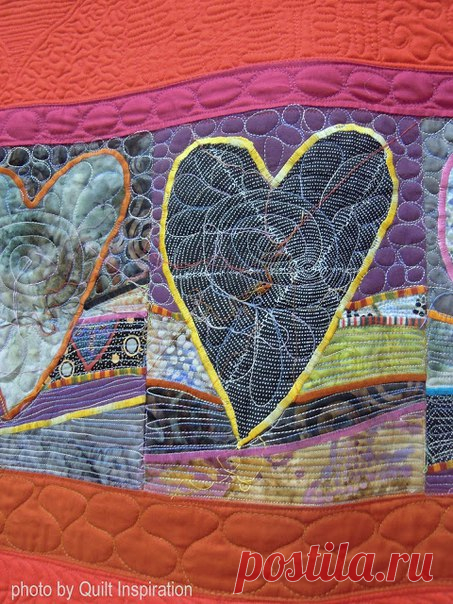 И вот такой вариант квилта с сердцами! :)

Red Heart Quilt, 77 x 66