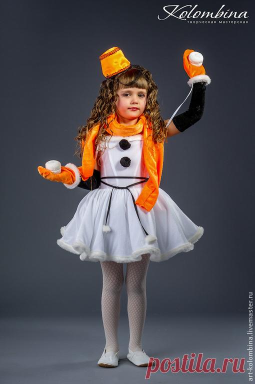 Купить Костюм снеговика - рыжий, костюм снеговика, снеговик, новогодний костюм, карнавальный костюм, велюр