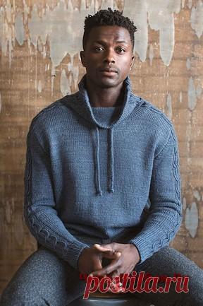 Мужской пуловер с хомутом спицами | ✺❁сайт ЧУДО-клубок ❣ ❂✺Мужской пуловер с хомутом спицами схемы и описание к нему: ❂ ►►➤6 000 ✿моделей вязания ❣❣❣ 70 000 узоров►►Заходите❣❣ %