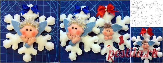 Aprende cómo hacer adornos navideños en fieltro para decorar ~ Haz Manualidades