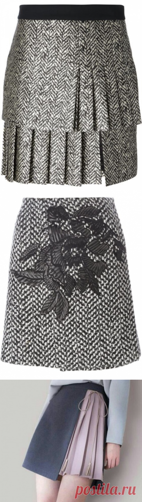 Подборка идей твидовых юбок / Юбки и их переделки / ВТОРАЯ УЛИЦА