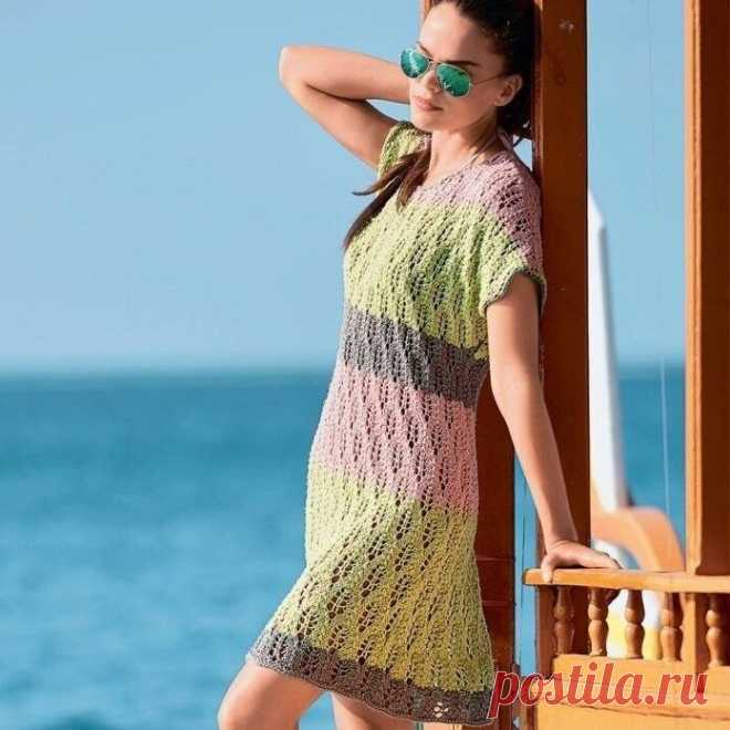 Вязаные платья на летний период. Смотрите, выбирайте и наслаждайтесь их вязанием | Петелечка | Дзен