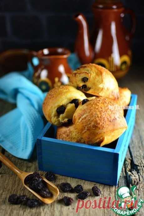 Сдобные булочки с изюмом - кулинарный рецепт