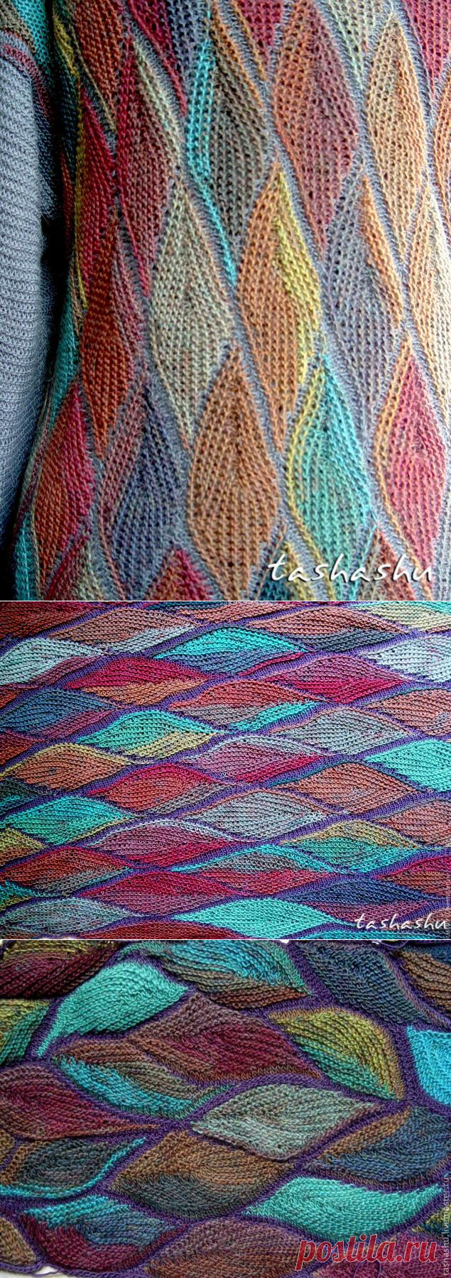МК Осенние листья (вязаный пэчворк).Автор Tashashu (Светлана).