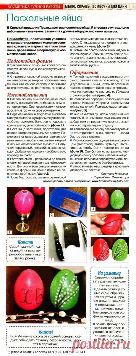 Пасхальные яйца - мыло ручной работы