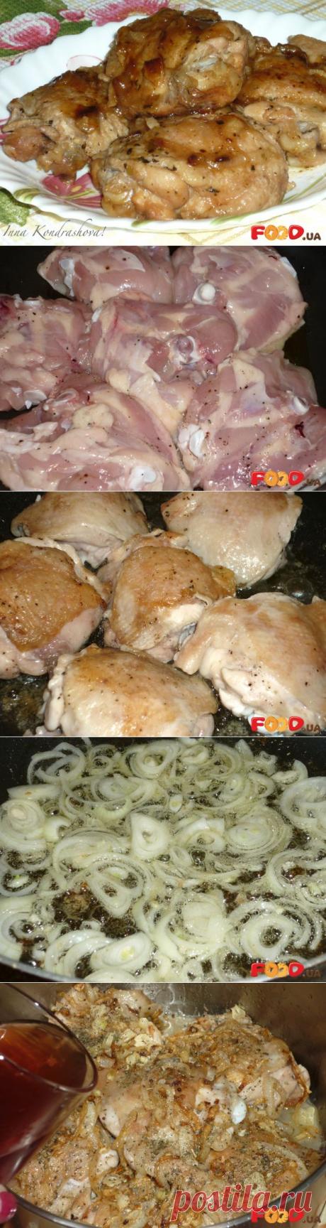 Куриные бедра в красном вине