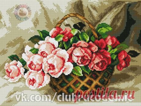 Розы в корзине