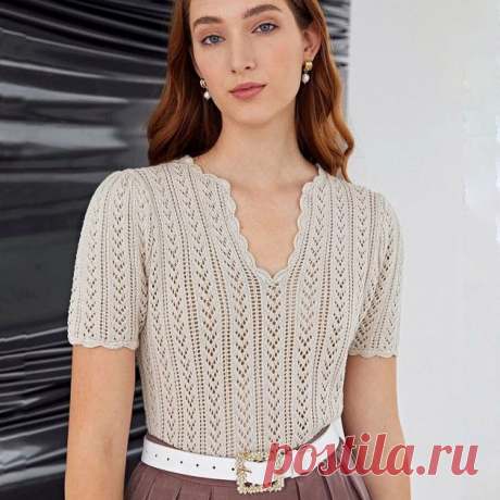 Для быстрого, но эффектного результата. Весенне-летние модели с простыми узорами спицами. Подборка с моими схемами | Вяжем вместе! Пульс Mail.ru