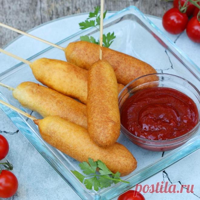 Корн-дог - ковбойская вкуснятина на палочке. Мой рецепт | Горчица | Яндекс Дзен