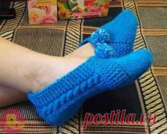 Очень удобные тапочки без швов, которые легко и быстро вяжутся — Сделай сам, идеи для творчества - DIY Ideas