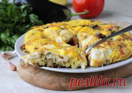 Омлет С Баклажанами И Помидорами На Сковороде Пышный, вкусный омлет с баклажанами и помидорами на сковороде - готовится омлет очень быстро, буквально за 15-20 минут.
