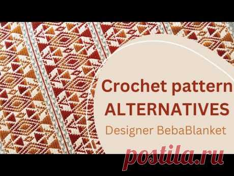 ALTERNATIVES overlay mosaic crochet blanket pattern