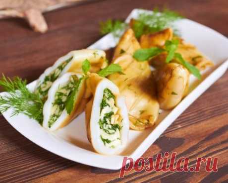 Фаршированные кальмары: Три вкусные идеи