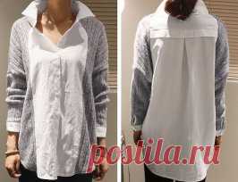 Скрестить свитер с блузкой. Больше вариантов на http://secondstreet.ru/blog/sviter/skrestit-sviter-s-bluzkoj-podborka.html
#upcycled