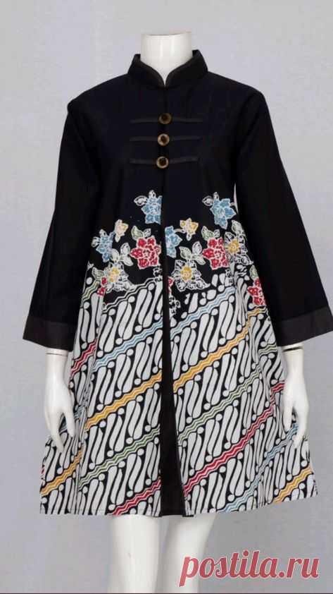 Пин содержит это изображение: Tunik Batik Cap Colet Batik Solo #jualbaju #jual #jualfashion #fashion #jualan #fyp #batik