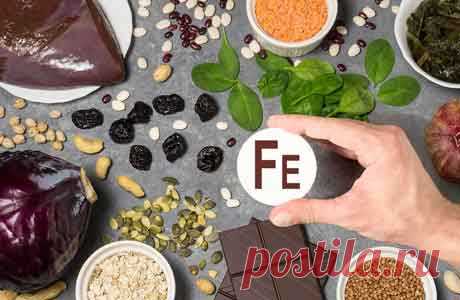 Продукты, богатые железом (таблица)