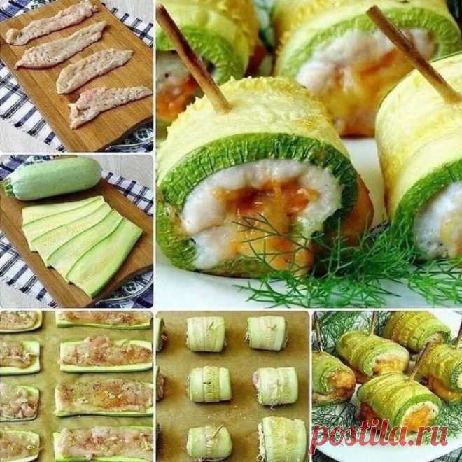 Вкyснeйшие кабачковыe рyлетики