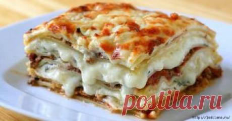 Лазанья с грибами + как приготовить соус Бешамель