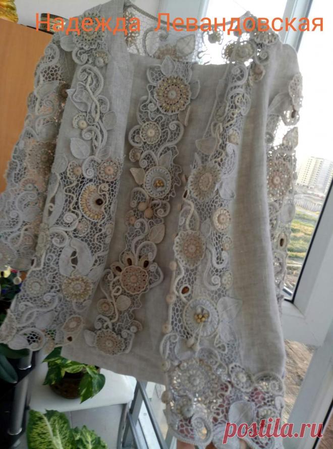 Украшаем лён : шикарные идеи от Надежды Левандовской