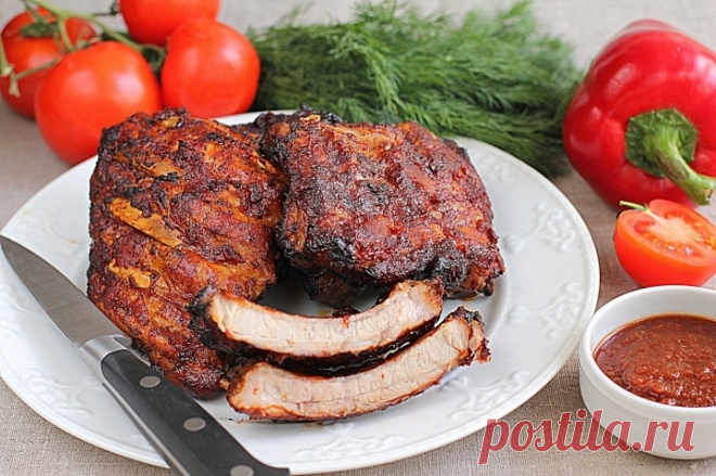 Запеченные свиные ребрышки - пошаговый рецепт с фото - как приготовить, ингредиенты, состав, время приготовления - Леди Mail.Ru