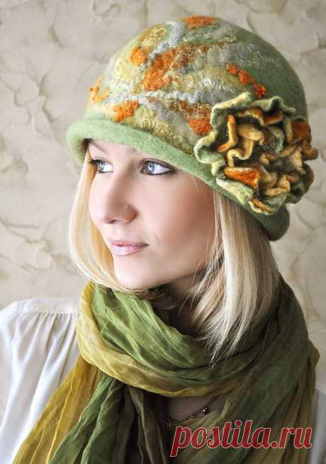Handmade Felted Hat Spring