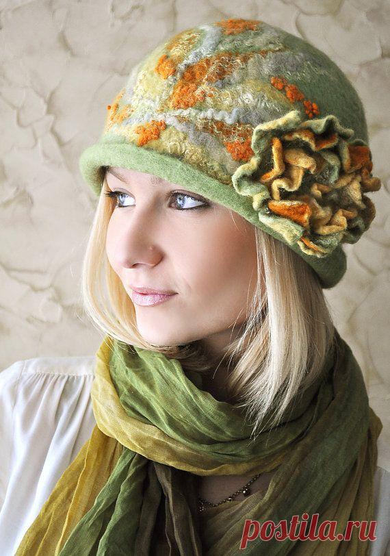 Handmade Felted Hat Spring