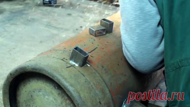 Как сделать печь для гаража из газового баллона