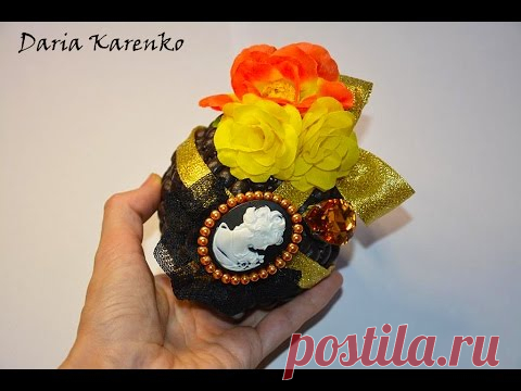 Красивый кофейный шар на ёлку. Мастер класс