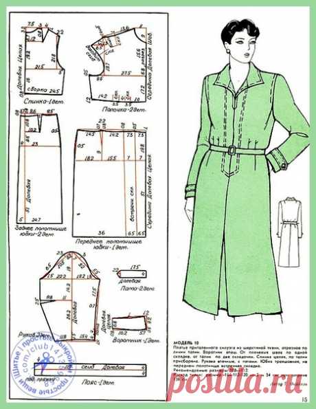 Актуальное ретро. Платье приталенного силуэта с воротником апаш, выкройка на размер 56 (рос.).
#простыевыкройки #простыевещи #шитье #платье #ретро #выкройка