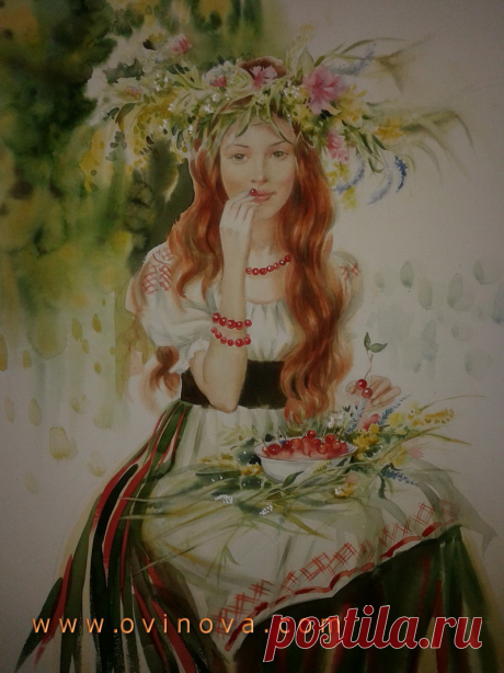 Художник-график-дизайнер Светлана Овинова. Йонинес Бумага/Акварель. 2012 г. Р-р 40 х 60 см