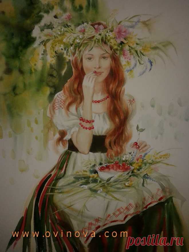 Художник-график-дизайнер Светлана Овинова. Йонинес Бумага/Акварель. 2012 г. Р-р 40 х 60 см