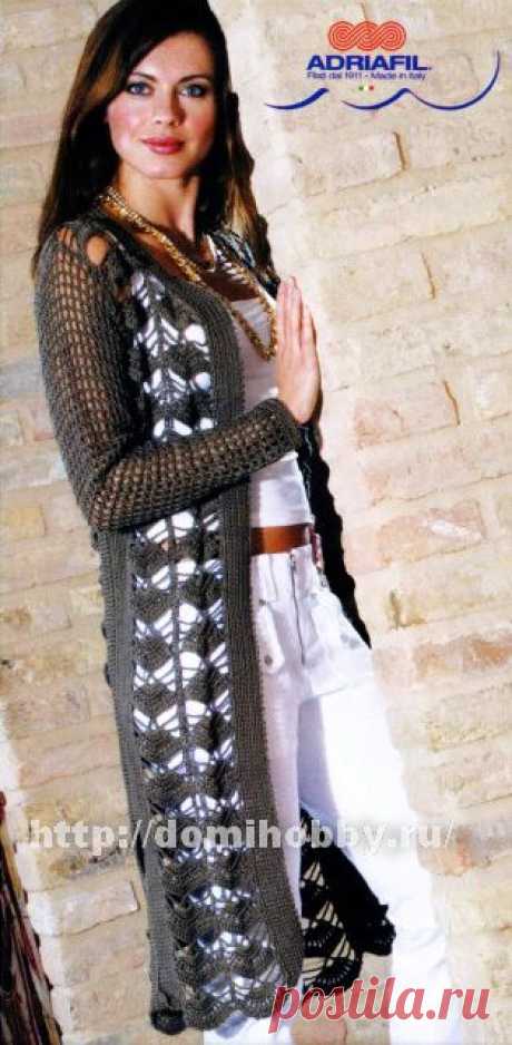Вяжем крючком: Летний кардиган крючком » Вязание крючком - схемы, видео, уроки