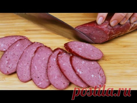 ЧЕСНОЧНАЯ колбаса. Главная СЕРВЕЛАТ. Как сделать колбасу в домашних условиях