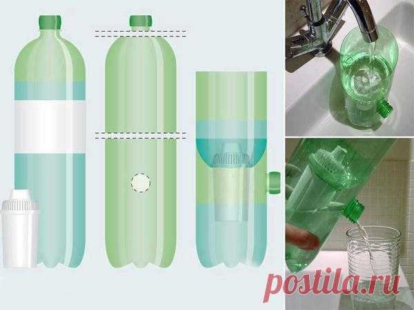 Портативный фильтр из пластиковой бутылки