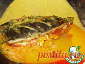 Скумбрия на морковном матрасике - кулинарный рецепт
