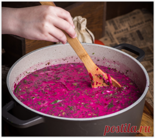 Литовский холодный борщ со свеклой - вкусный и полезный освежающий суп в летнюю жару!