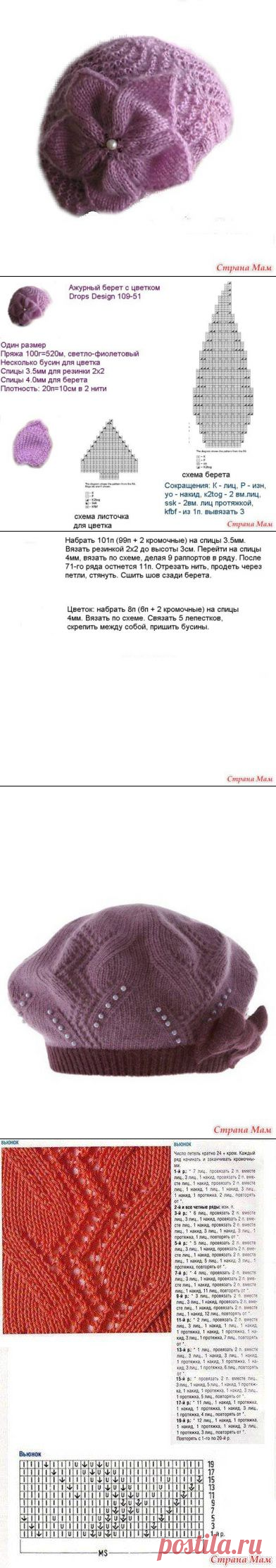 2 ажурных берета на осень