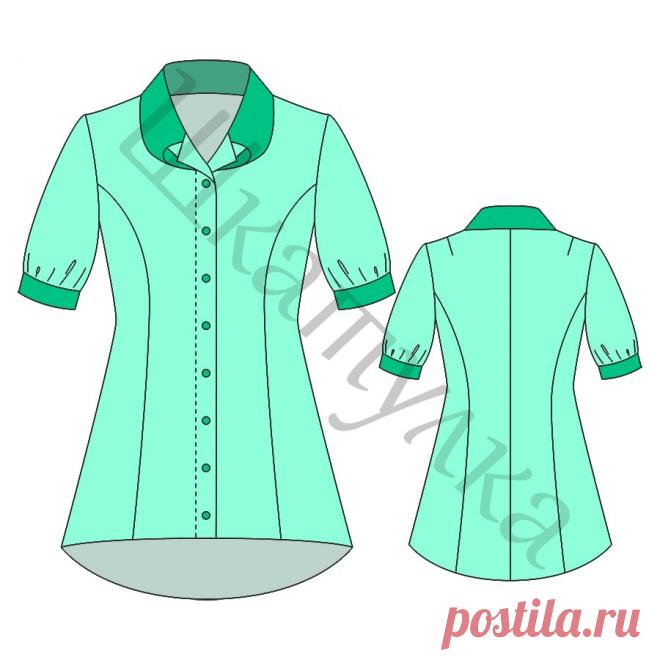 Выкройка удлиненной блузки WT310717 | Шкатулка
