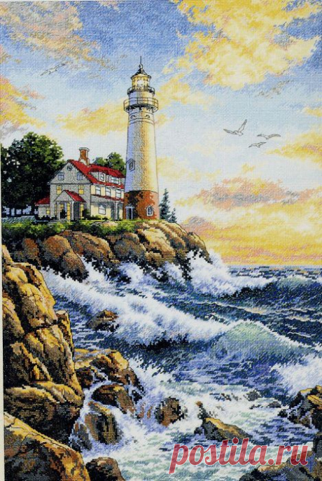 Скалистый берег | Скачать схему бесплатно на сайте Stitchart.net