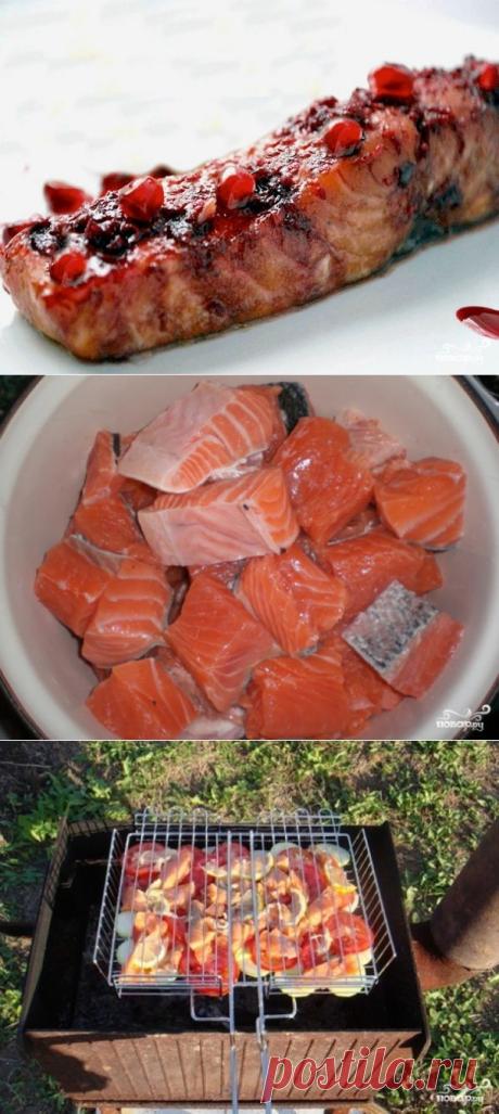 Шашлык из лосося.