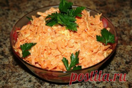 Морковный салат с сыром и чесноком / Богатая добыча