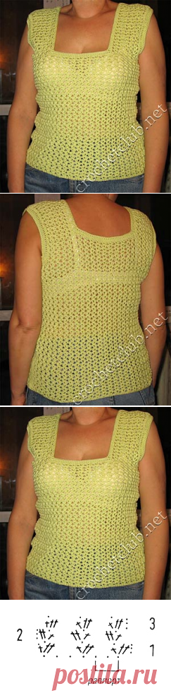 Вязаная маечка - Вязание Крючком. Блог Настика