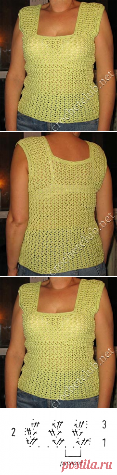 Вязаная маечка - Вязание Крючком. Блог Настика