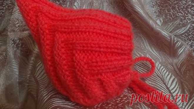 Детская шапочка спицами ЭЛЬФ. Baby hat knitting ELF