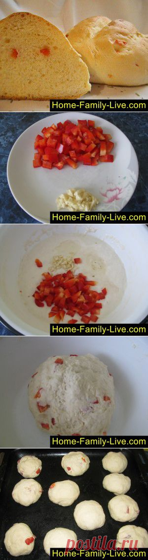 Как испечь хлеб - пошаговый фоторецепт - хлеб с наполнителем болгарскиКулинарные рецепты