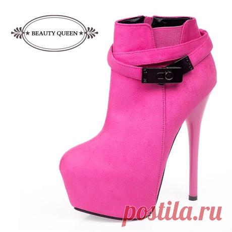 boots collection Picture - More Detailed Picture about Winter Fashion Women Ankle Boots High Heels Platform Pumps Suede Buckle Stiletto Thin Heels Ankle Boots Red Bottoms Short Boots Picture in Women's Boots from BeautyQueen | Aliexpress.com | Alibaba Group