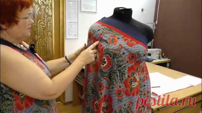 Платье без выкройки из одного куска ткани своими руками