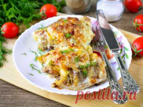 Куриные бедрышки, фаршированные сыром — рецепт с фото пошагово